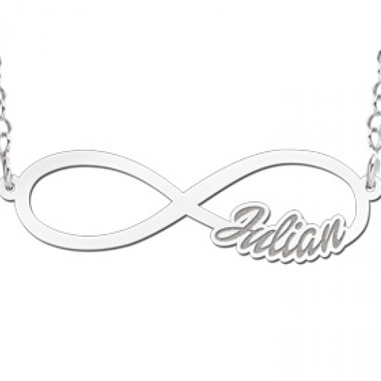 Infinity ketting met naam van zilver - 603093