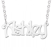 Zilveren naamketting model Ashley - 603039