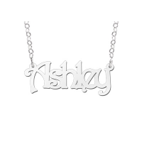 Zilveren naamketting model Ashley - 603039