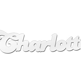 Zilveren naamketting model Charlotte - 603040