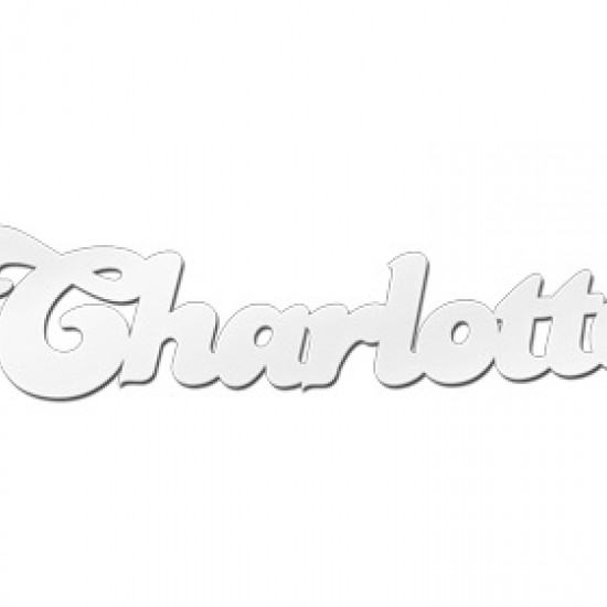 Zilveren naamketting model Charlotte - 603040