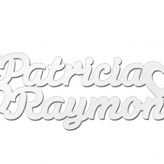 Zilveren naamketting model Patricia-Raymon - 603042