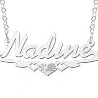 Zilveren naamketting model Nadine - 603044 Zilveren naamketting model Nadine - 603044