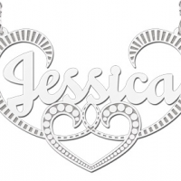 Zilveren naamketting model Jessica - 603047
