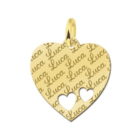 Goud hart met naamgravure - 603234 Goud hart met naamgravure - 603234