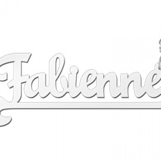 Zilveren naamketting model Fabienne - 603051
