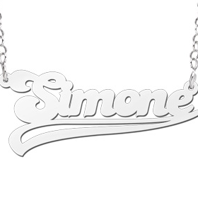 Zilveren naamketting model Simone - 603052 Zilveren naamketting model Simone - 603052