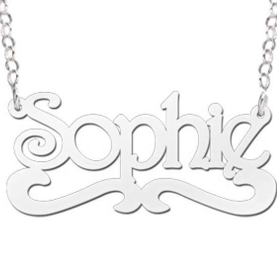 Zilveren naamketting model Sophie - 603054