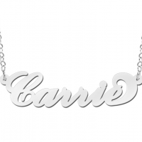 Zilveren naamketting Carrie style - 603058 Zilveren naamketting Carrie style - 603058