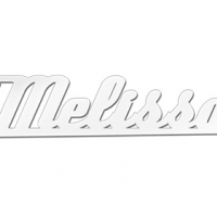 Zilveren naamketting model Melissa - 603061