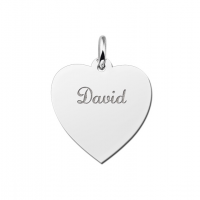Zilveren graveerplaatje hart - 603140 Zilveren graveerplaatje hart - 603140