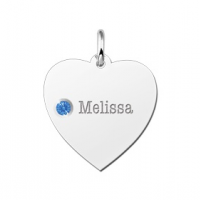 Zilveren hart met geboortesteen - 603146 Zilveren hart met geboortesteen - 603146