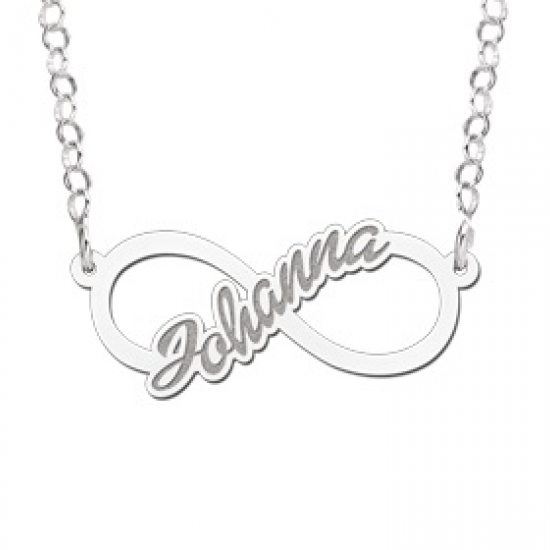 Zilveren infinity ketting kind - 603095