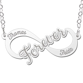 Zilveren infinity ketting forever - 603100 Zilveren infinity ketting forever - 603100