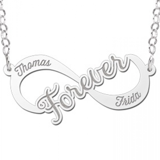 Zilveren infinity ketting forever - 603100