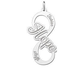 Zilveren infinity hanger hope - 603101