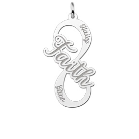 Zilveren infinity hanger faith - 603103 Zilveren infinity hanger faith - 603103