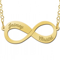 Gouden hanger infinity twee namen - 603105 Gouden hanger infinity twee namen - 603105