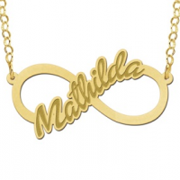 Gouden Infinity ketting met geschreven naam - 603107 Gouden Infinity ketting met geschreven naam - 603107