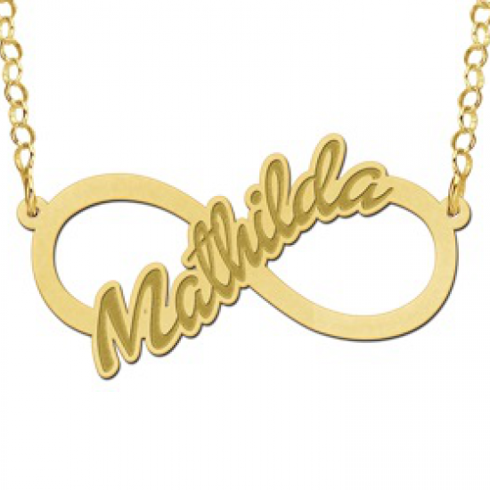 Gouden Infinity ketting met geschreven naam - 603107