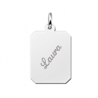 Zilveren naamsieraad recht - 603149 Zilveren naamsieraad recht - 603149