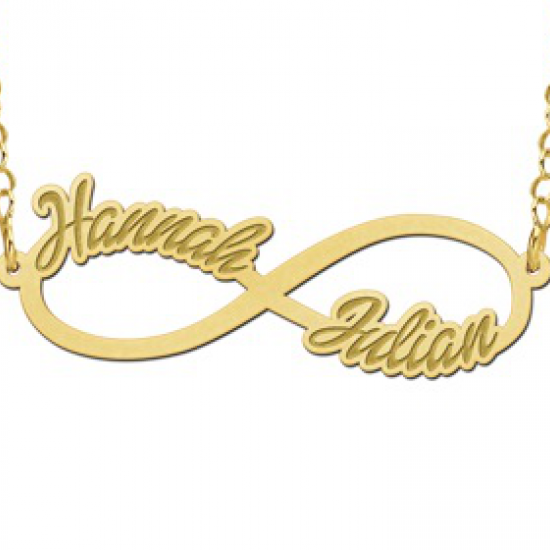 gouden Infinity ketting met twee namen - 603108