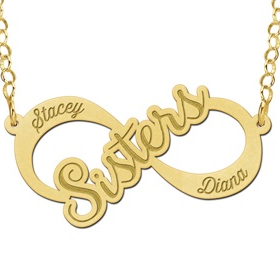 Gouden infinity ketting sisters - 603115 Gouden infinity ketting sisters - 603115
