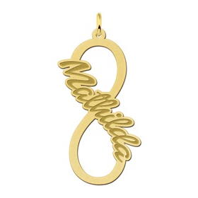 Gouden infinity hanger met geschreven naam - 603116 Gouden infinity hanger met geschreven naam - 603116