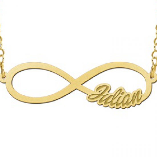 Infinity ketting met naam van goud - 603118