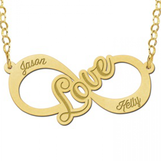 Gouden infinity ketting love - 603119