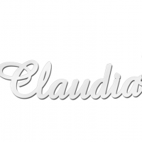 Zilveren naamketting model Claudia - 603029