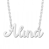 Zilveren naam ketting model Alina - 603030 Zilveren naam ketting model Alina - 603030
