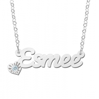 Zilveren naamketting model Esmee - 603031