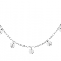 Zilveren naam ketting rondjes met letters - 603032 Zilveren naam ketting rondjes met letters - 603032