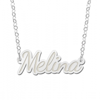 Zilveren naam ketting model Melina - 603035 Zilveren naam ketting model Melina - 603035