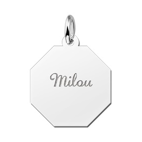 Graveerplaat van zilver met je naam - 603176 Graveerplaat van zilver met je naam - 603176