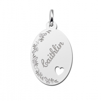 Hanger met bloemetjes om je naam in te graveren - 603191