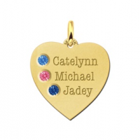 Geboorte steen in hart van goud - 603243 Geboorte steen in hart van goud - 603243