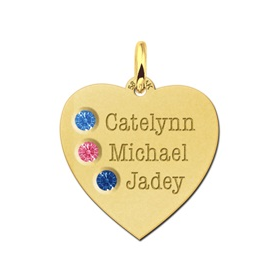 Geboorte steen in hart van goud - 603243