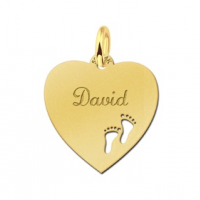 Gouden hart met voetjes - 603245 Gouden hart met voetjes - 603245