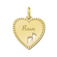 Gouden hart met rand - 603246 Gouden hart met rand - 603246