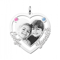 Fotohanger met geboortestenen zilver - 603291 Fotohanger met geboortestenen zilver - 603291