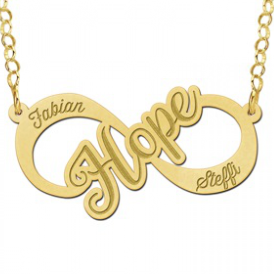 Gouden infinity ketting hope - 603125