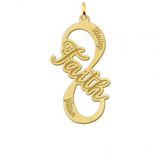 Gouden infinity hanger faith - 603129