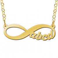 Gouden hanger infinity 4 letters geschreven - 603131 Gouden hanger infinity 4 letters geschreven - 603131