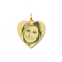 Gouden hart hanger met foto - 603265