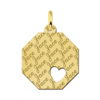 Gouden graveerplaat met herhaaldelijk je naam graveren - 603302 Gouden graveerplaat met herhaaldelijk je naam graveren - 603302