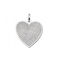 Zilveren vingerafdruk sieraad hart - 603332 Zilveren vingerafdruk sieraad hart - 603332