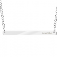 Zilveren Bar naamketting small - 603460 Zilveren Bar naamketting small - 603460