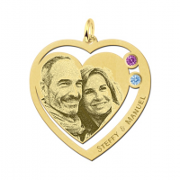 Fotosieraad relatie goud met twee Swarovski kristallen - 603271 Fotosieraad relatie goud met twee Swarovski kristallen - 603271